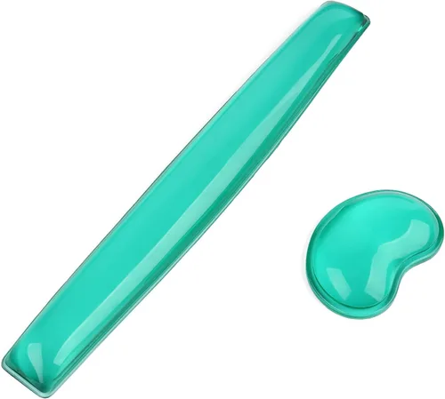 Vista 20 de Juego de reposamuñecas de gel para teclado y mouse – Soporte para teclado y mouse para oficina, juegos, computadora, laptop, ergonómico, cómodo