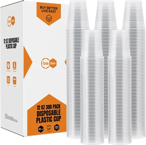 Vista 6 de Paquete de 300 vasos de plástico transparente de 3 onzas, vasos desechables para enjuague bucal para baño, pequeños vasos de plástico para expreso