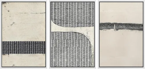 Vista 83 de SIGNWIN Lienzo enmarcado para pared, juego de arte neutro de bosque brumoso, ilustraciones en tono tierra, arte moderno, decorativo, bohemio