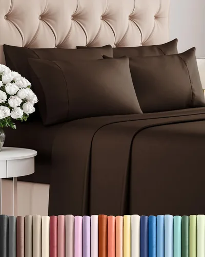 Vista 72 de Juego de sábanas Twin de 4 piezas - Cómodo, transpirable y refrescante - Juego de ropa de cama de lujo de hotel ultrasuave con bolsillos profundos