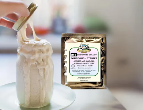 Vista 3 de Bakerdale Cultivo básico de masa madre de centeno natural deshidratado, sin OMG, fácil activación, apto para principiantes Auténtico iniciador