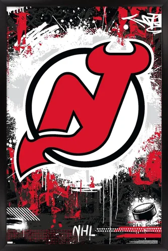 Vista 8 de Trends International NHL New Jersey Devils - Póster de pared con logotipo Maximalist 23