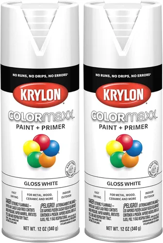 Vista 62 de Krylon K05554007 COLORmaxx Pintura en aerosol y base para uso en interiores y exteriores, color almendra satinada, 12 onzas (paquete de 1)