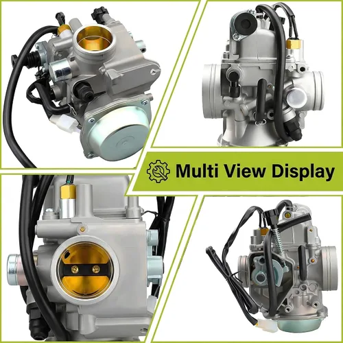 Vista 4 de Repuesto de carburador TRX350 para Honda Rancher 350 TRX350TM TRX350TE 350ES 350FE 350FMTE 2000-2006 ATV de 4 tiempos con cubierta de base negra