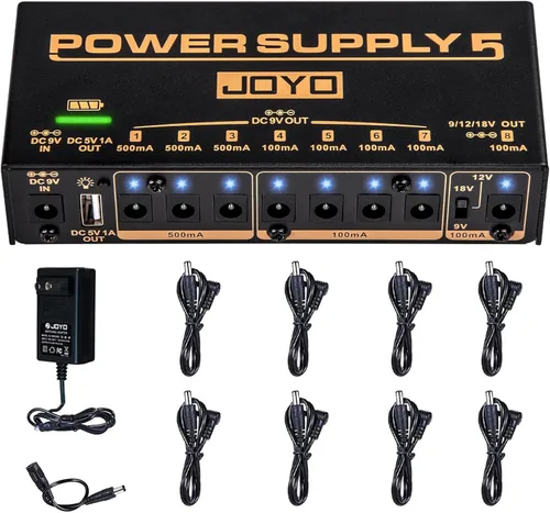 Vista 8 de JOYO Fuente de poder 2 JP-02 pedal de efecto aislado Multi ladrillo jp02