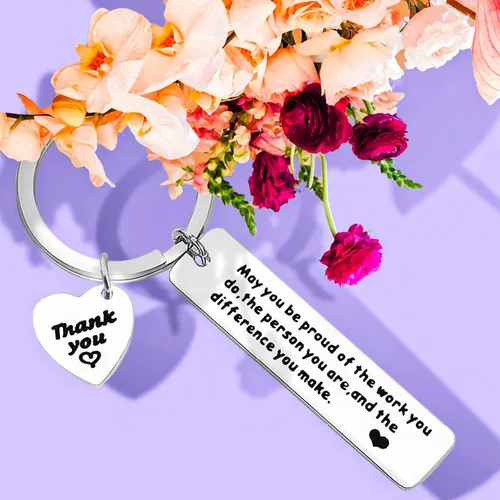 Vista 7 de Regalo de agradecimiento, llavero de agradecimiento para compañeros de trabajo, regalo de jubilación para mujeres y hombres, regalo