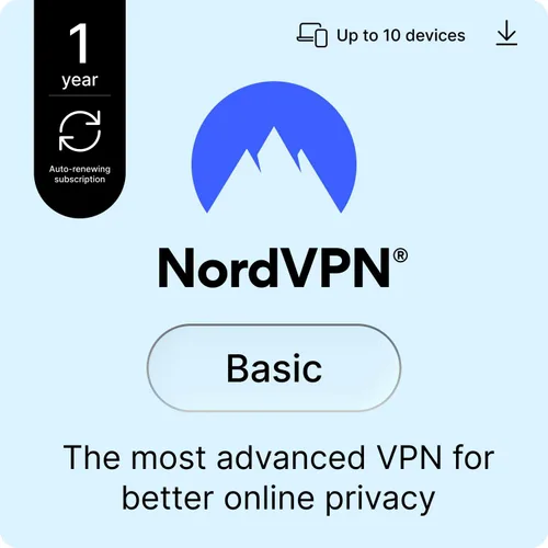 Vista 20 de NordVPN Plus, 10 Devices, 1-Year, VPN & Password Manager Software Bundle, Digital Code