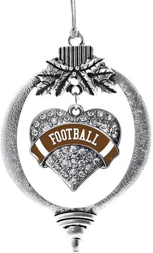 Vista 31 de Inspired Silver Adornos festivos de dije de corazón pave de plata con circonitas cúbicas