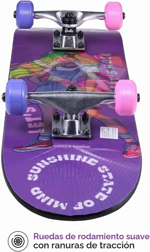 Vista 3 de 31-Inch Skateboard, 9-Ply Maple Deck, ABEC 5 Bearings Barbie