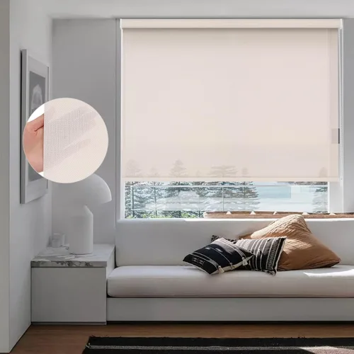 Vista 13 de Changshade Cortinas enrollables de tamaño personalizado con cordón, persianas enrollables para ventanas con filtro de luz y aislamiento térmico