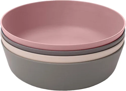 Vista 15 de WeeSprout Cuencos de bambú para niños con tapas, juego de cuatro cuencos de tamaño para niños 10 oz, para cereales, sobras y bocadillos, aptos