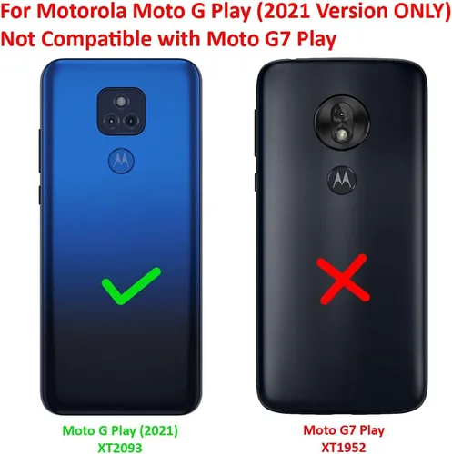 Vista 2 de para Motorola Moto G Play (versión 2021) XT2093 - Funda para teléfono con imagen - AD1 mármol negro