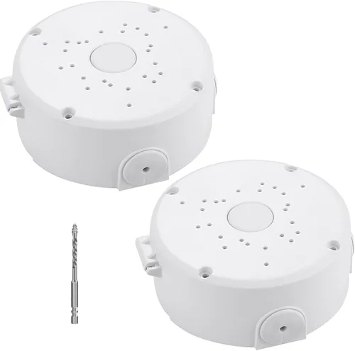 Vista 16 de Soporte universal para cámara de seguridad, soporte de caja de conexiones abatible, base de cámara IP de plástico impermeable, soporte de cable