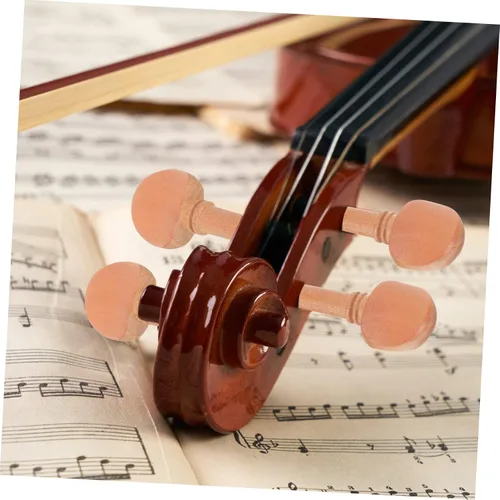 Vista 3 de Toyvian 12pcs Jujube Violin Tuning Pegs Lightweight String Instrument Accessories for Violin Players