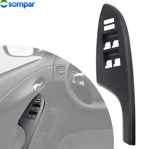 Vista 2 de Osompar Bisel del interruptor de la ventana, moldura delantera, lado izquierdo del conductor (negro) Compatible con Toyota Corolla 2009 2010 2011