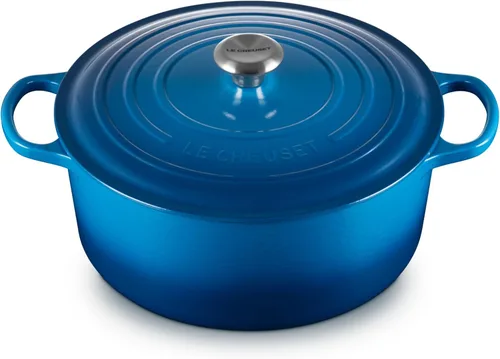 Vista 14 de Le Creuset Horno holandés redondo Signature de hierro fundido esmaltado, 4.5 cuartos de galón., Artichaut