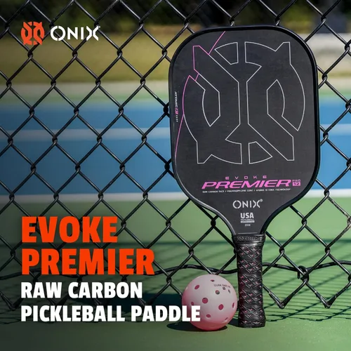 Vista 2 de Onix Carbon Fiber Surface Medium-Weight Premium Perforated Grip One-Piece Construction Pickleball Paddle