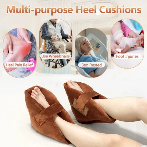 Vista 6 de Zelen Protectores de talón acolchados para úlceras de cama (1 par) almohadas de pie para úlceras por presión para úlceras por presión, alivio