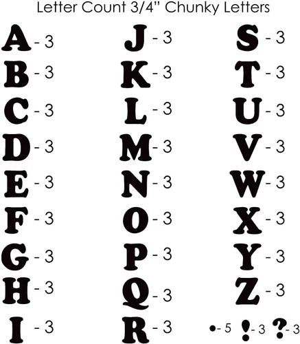 Vista 4 de SEI - Letras gruesas de transferencia para planchar, 9-170 -3/4 pulgadas, color negro, 1 hoja