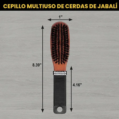 Vista 5 de Conair Cepillo de cerdas de jabalí multiusos - Cepillo para el cabello - Cepillo para el cabello para hombres y mujeres - Marrón