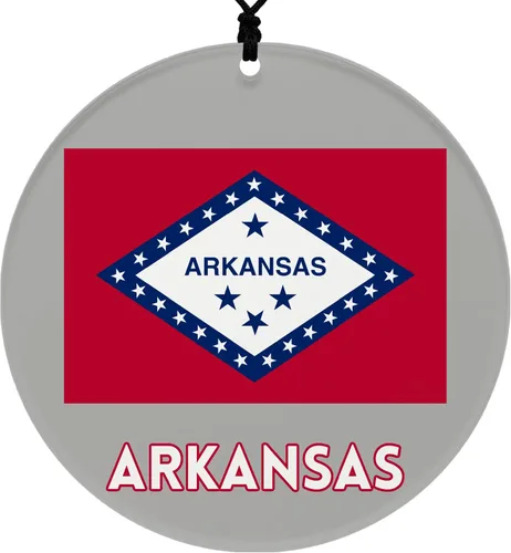 Vista 38 de Missouri Christmas Ornament - Festive Design Featuring State Flag - 2026 Hanging Acrylic Disc Decoration for Tree - Unique and Home Decor