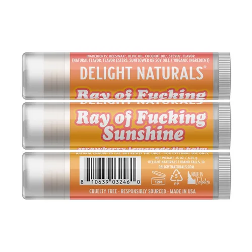 Vista 2 de Delight Naturals - Deliciosamente grosero - Set de regalo de bálsamo labial "F-Balm