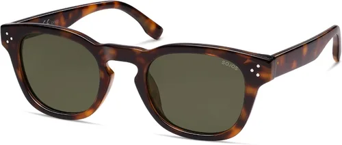 Vista 2 de SOJOS Gafas de sol polarizadas retro vintage para mujer y hombre, estilo Panto cuadrado de los años 70 y 80, UV400, SJ2662