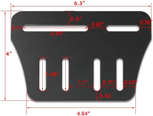 Vista 2 de 2 soportes de cama para cabecera, color negro Heavy Duty, Bed Modification Plate Brackets for Headboard, Adjustable Bed Headboard Brackets, For