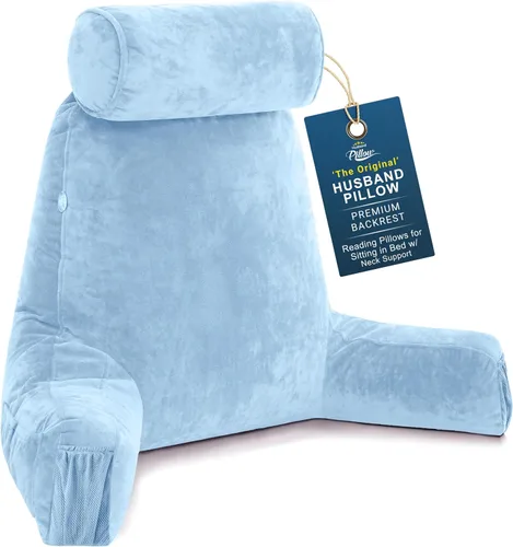 Vista 16 de Almohada Husband Mediana Negra, Respaldo para Niños, Adolescentes, Adultos Pequeños – Almohada de Lectura con Brazos, Altura Ajustable, Espuma