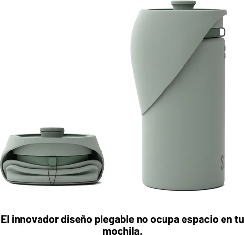 Vista 4 de SÄKER Botella de Agua Portátil para Perros, Botella de Agua Plegable para Perros Perfecta para Caminar, Senderismo y al Aire Libre Funciona como
