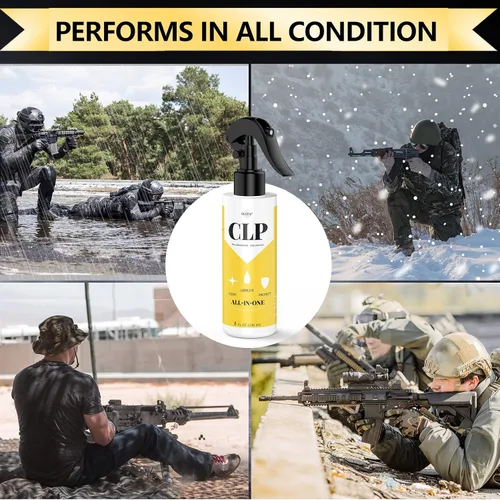 Vista 6 de Aceite para pistola 8 oz, lubricante premium para pistola, kit multiusos de limpieza y protección para pistola, limpiador y lubricante para pistola
