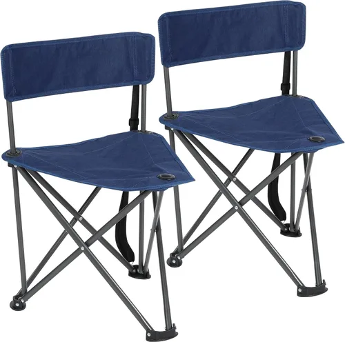 Vista 14 de REDCAMP Paquete de 2 Sillas de Camping con Trípode Plegables Ligeras, Asiento de Taburete Trípode Portátil de 3 Patas con Respaldo, Silla de Golf
