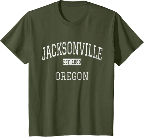 Vista 9 de Jacksonville Oregon OR - Camiseta vintage, Negro