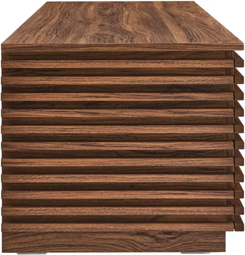 Vista 3 de Modway Render - Banco de almacenamiento de grano de madera de 47 pulgadas en nogal