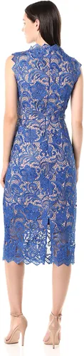 Vista 3 de Dress The Population Vestido midi de encaje Claudette para mujer