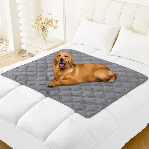 Vista 66 de Smiry Funda impermeable para cama de perro, manta reversible para mascotas para sofá Manta suave lavable para perro, funda a prueba de fugas