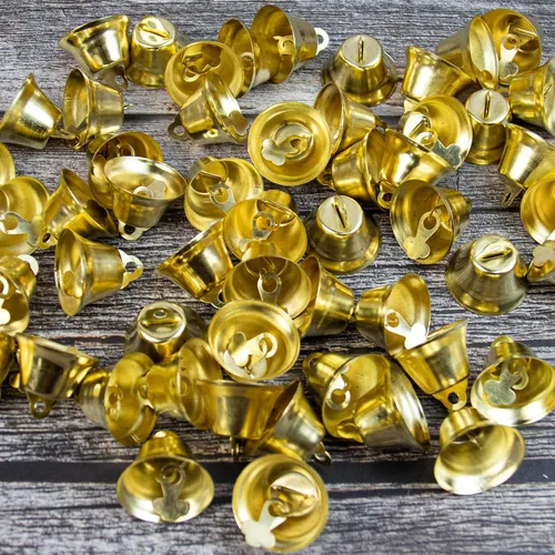 Vista 9 de AUEAR, Mini cascabeles dorados de la libertad para hacer manualidades, campanillas de viento y decoración de recuerdos