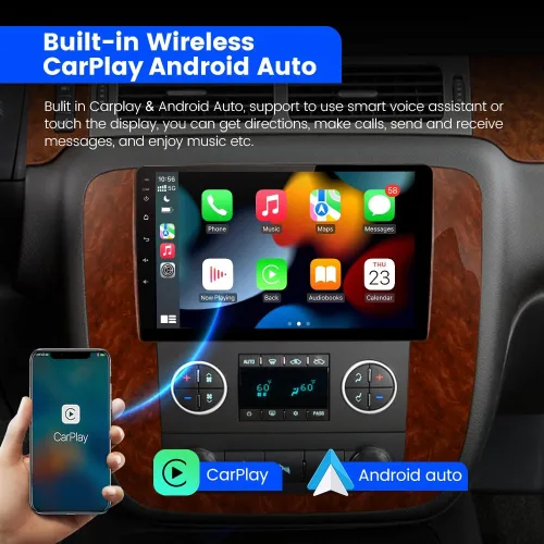 Vista 3 de Radio de coche Android 13 para GMC Yukon Chevrolet Tahoe/Suburban 2007-2013