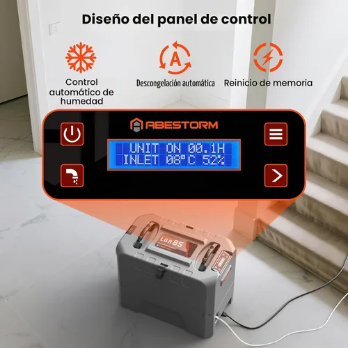 Vista 5 de Abestorm Deshumidificadores comerciales LGR85 con bomba, deshumidificador industrial de 180 PPD para sótano, espacio de arrastre, almacén