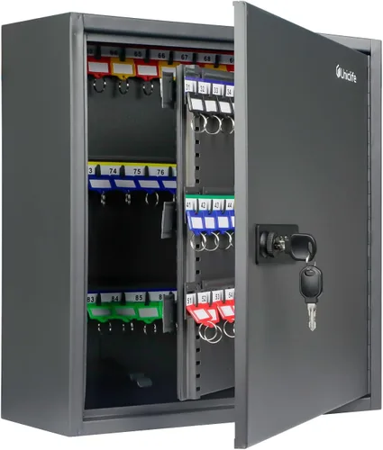 Vista 11 de Uniclife Gabinete de llave de acero de 20 llaves, caja de llaves con Negro