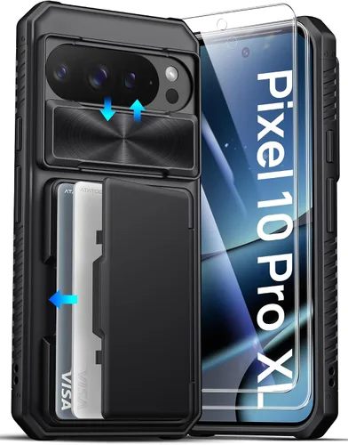Vista 13 de ATATOO Funda tipo cartera para Google Pixel 10 Pro XL, tarjetero integrado (3-5 tarjetas) [bloqueo RFID] y cubierta de cámara deslizante, protección