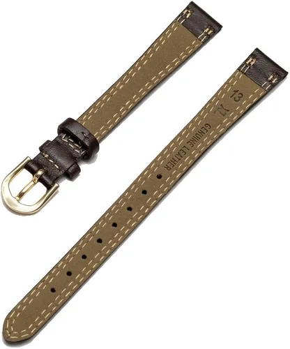 Vista 2 de Timex - Correa de repuesto para mujer acolchada de piel de becerro (0.512in), color marrón oscuro