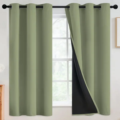 Vista 47 de SimpleHome - Cortinas opacas 100% para recámara, cortinas de ventana con ojales beige, con aislamiento térmico, cortinas de oscurecimiento