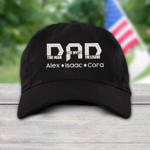 Vista 2 de Sombrero personalizado para papá y abuelo, sombrero bordado personalizado para papá, regalo para papá nuevo de parte de la esposa, para papá