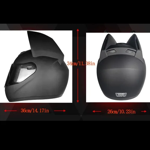 Vista 5 de Casco de motocicleta personalizado para adultos, para hombres y mujeres, con locomotora de gato fresco para motocicleta, con certificación Negro