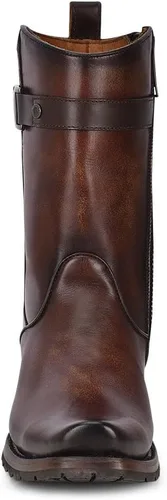 Vista 3 de Cuadra Bota urbana para hombre en piel bovina con cremallera marrón 1J2JRS