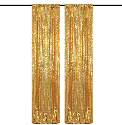 Vista 31 de Cortinas de Fondo de Lentejuelas Negras Cortinas Brillantes con Purpurina 2FTx8FT 2 Paneles para Decoraciones de Bodas Fiestas de Cumpleaños