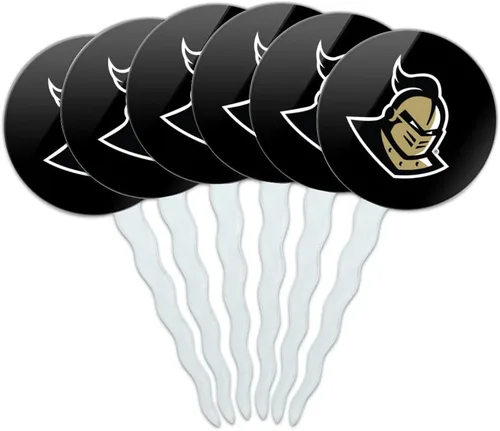 Vista 344 de Abilene Christian - Juego de 6 palillos para cupcakes con logotipo secundario