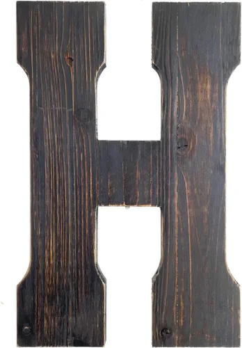 Vista 23 de Arte de pared con letras grandes para sala de estar, baño, dormitorio y decoración del hogar, letras rústicas de casa de campo para apellidos