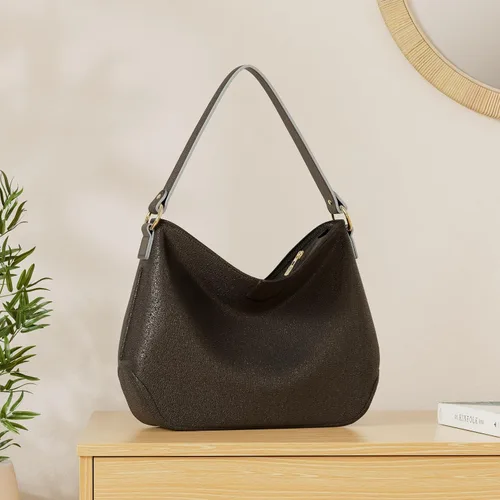 Vista 3 de Medium Women Shoulder Bag Casual Hobo Purses Daily Handbag for Everyday Use *Negro sólido